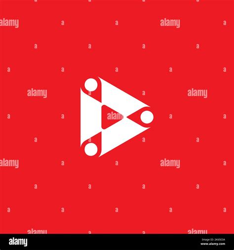 Three Point, Play Button, Triangle Logo Concept, Social Networking, Human Resource, Digital ...