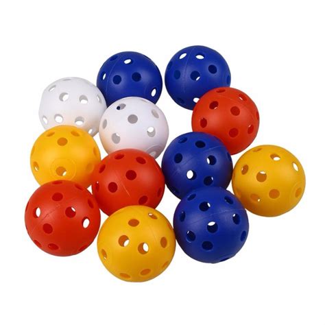 9cm Diameter Plastic Ball Golf Tennis Floorball Practice Training Balls ...