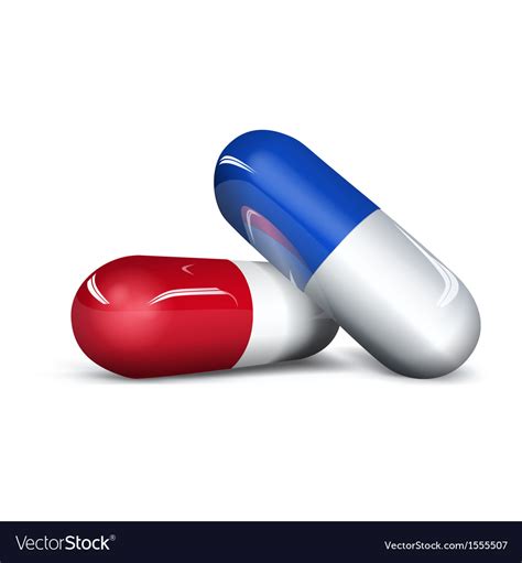 Red and blue capsule Royalty Free Vector Image