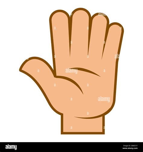 Human hand greeting gesture or stop sign vector Stock Vector Image & Art - Alamy