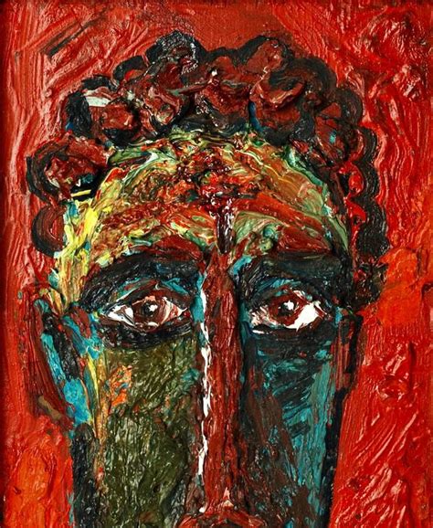 20th Century David Burliuk Neo-Primitive Portrait For Sale at 1stDibs