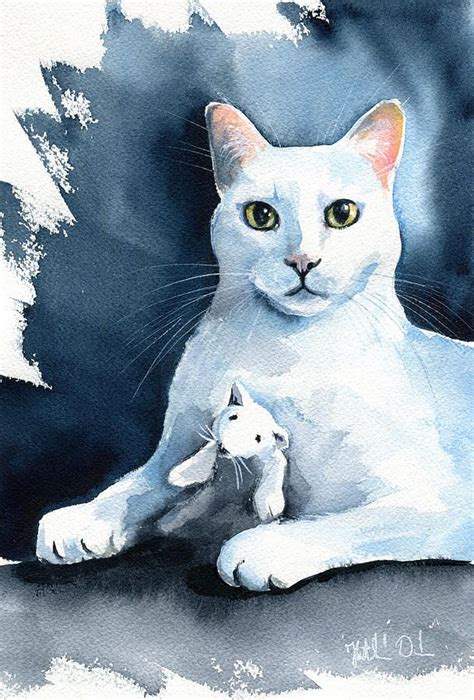 Andy Warhol Painting - Andy Warhol - White Cat Painting by Dora Hathazi ...