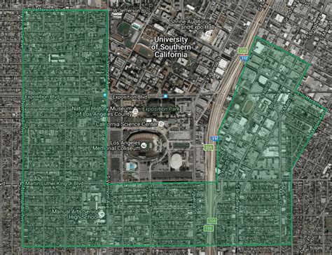 LA Coliseum Street Parking Map - Stadium Parking Guides