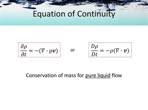 PPT - Equation of Continuity PowerPoint Presentation, free download - ID:2567040