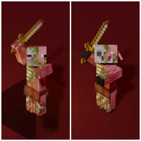 Zombie Pigman vs New Zombified Piglins : Minecraft