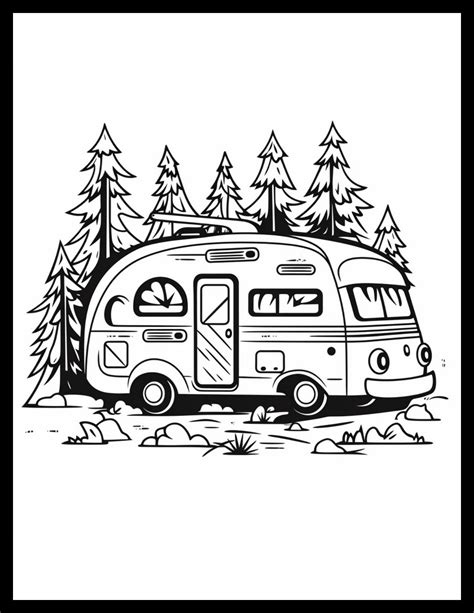 20 Free, Printable RV & Camper Coloring Pages (For All Ages)