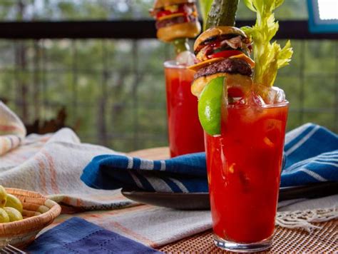 Giant Bloody Mary with Mini Cheeseburger and Friends Recipe | Food Network