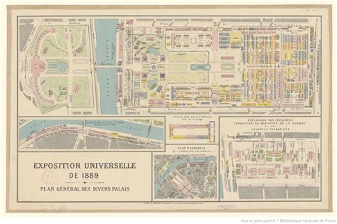 Exposition universelle de 1889. Plan général des divers palais | Tour eiffel, Museum exhibition ...