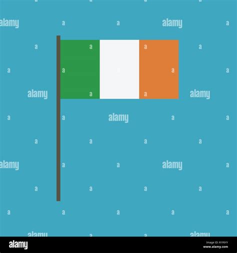 Ireland flag icon in flat design. Independence day or National day ...