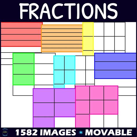 Clipart Fraction Squares and Fraction Square GIFs BUNDLE | Made By Teachers