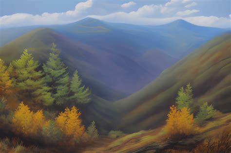 Appalachian Mountains Summit Painting · Creative Fabrica