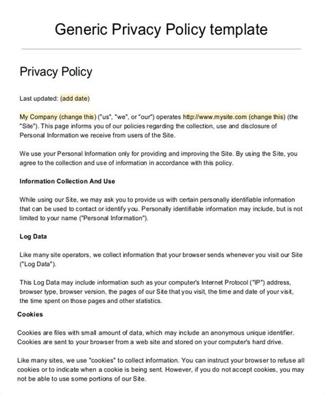 New App Privacy Policy Template – Sparklingstemware