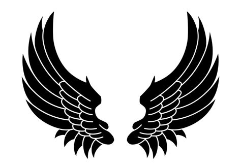 Tribal angel wings tattoo illustration 15737042 Vector Art at Vecteezy