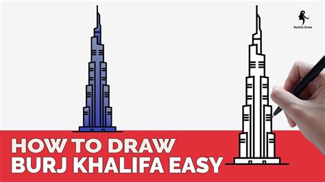 HOW TO DRAW BURJ KHALIFA EASY - YouTube