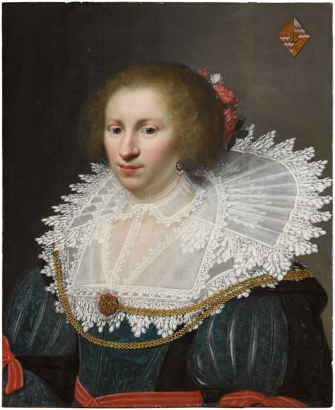 Portrait of a lady, said to be Isabella van Egmond van der Nijenburg, wearing a black dress with ...