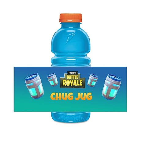 Fortnite Chug Jug Printable bottle label 12 oz