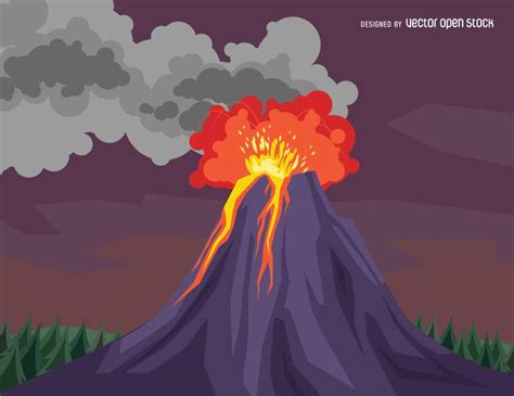 Pin by 조순희 on kids' birthday | Volcano drawing, Drawings, Volcano cartoon