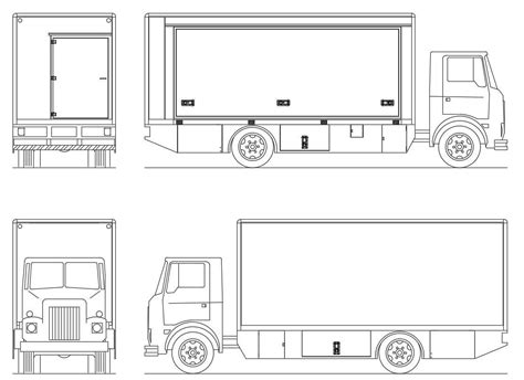 Truck CAD Block Free Download - Cadbull