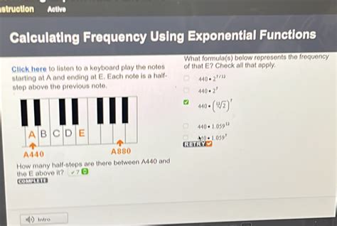 struction Active Calculating Frequency Using Exponential Functions What formula(s) below r [Math]