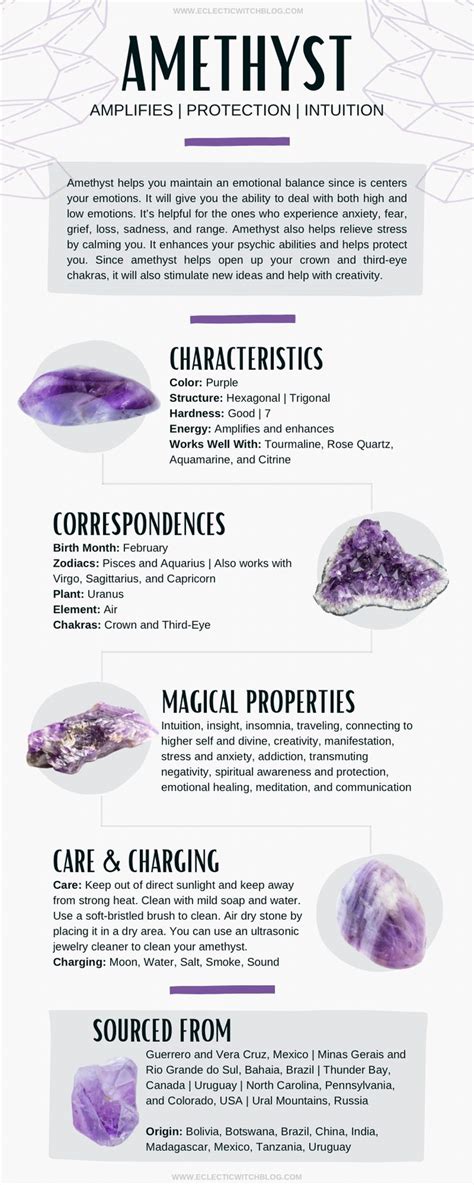 Amethyst Properties | Amethyst crystal properties, Amethyst properties, Amethyst healing properties