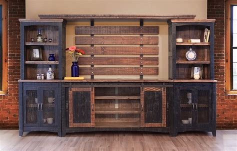 IFD Furniture | 370 Pueblo Black Rustic Entertainment Center | Dallas ...