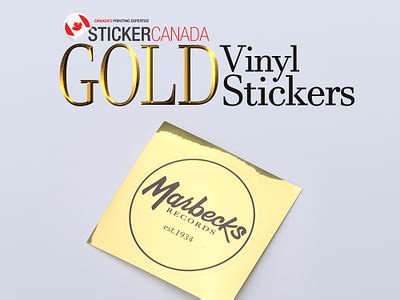 Gold Vinyl Stickers by StickerCanada on Dribbble