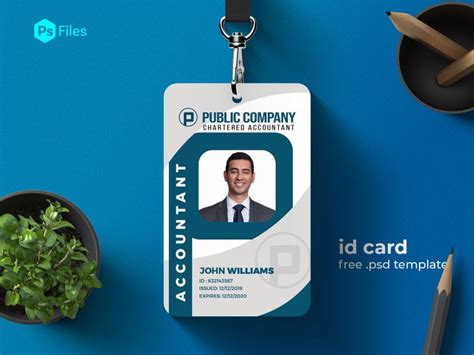 Free Accountant Office Identity Card Design Creative PSD Template - PsFiles