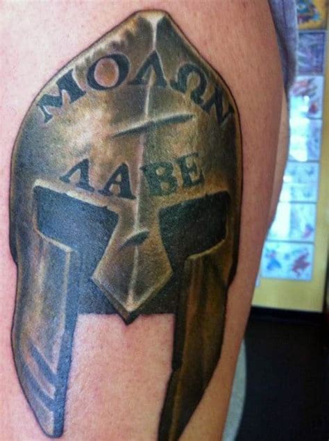 30 Molon Labe Tattoo Designs For Men - Tactical Ink Ideas