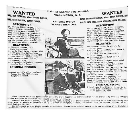 The Real Bonnie And Clyde Wanted Posters