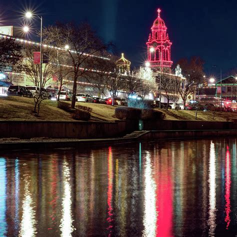 Kansas City Plaza Light Reflections - Square Format Photograph by Gregory Ballos - Fine Art America