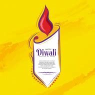 Happy Diwali Greeting Design Template with Creative Lamp Illustration ...