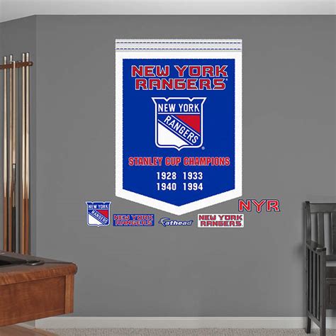 New York Rangers Stanley Cup Champions Banner Wall Decal | Shop Fathead ...