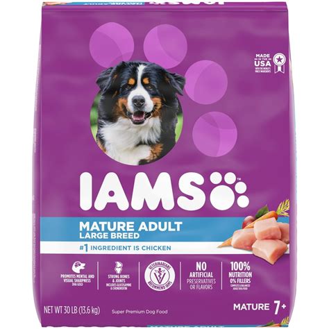 IAMS Mature Adult Large Breed Dry Dog Food Chicken Dog Kibble for ...