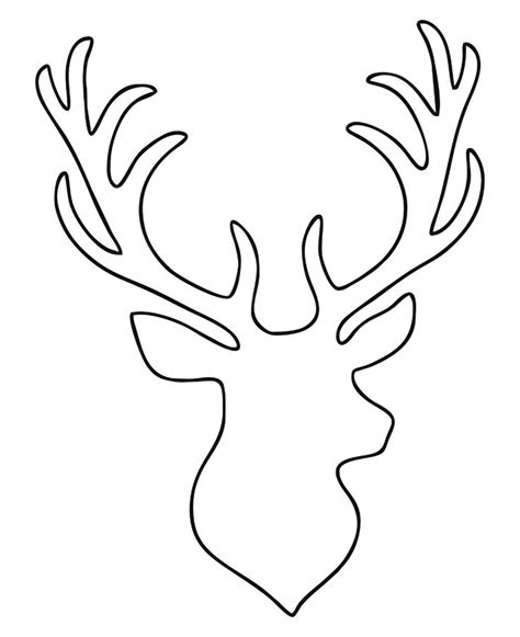 the outline of a deer's head