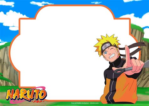 FREE Printable Naruto Birthday Invitation Template | Naruto birthday, Printable birthday ...