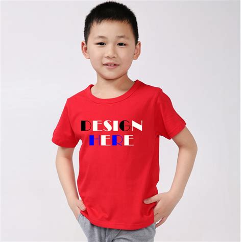 Custom made t-shirts online, Make Plain Kids lycra cotton t-shirts with logo printing