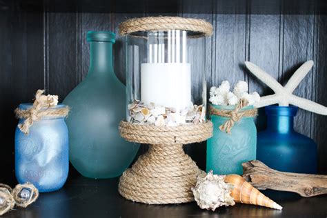 DIY Nautical Candle Holder - Angie Holden The Country Chic Cottage