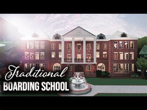 Bloxburg speedbuild traditional boarding school with dorms exterior ...