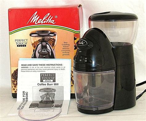 Melitta Perfect Touch Plus Programmable Coffee Mill MEBG8B Burr Grinder ...