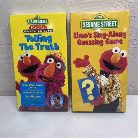 SESAME STREET VHS Lot Of 2 Elmo's Sing Along Guessing…, Telling The Truth NEW £19.30 - PicClick UK