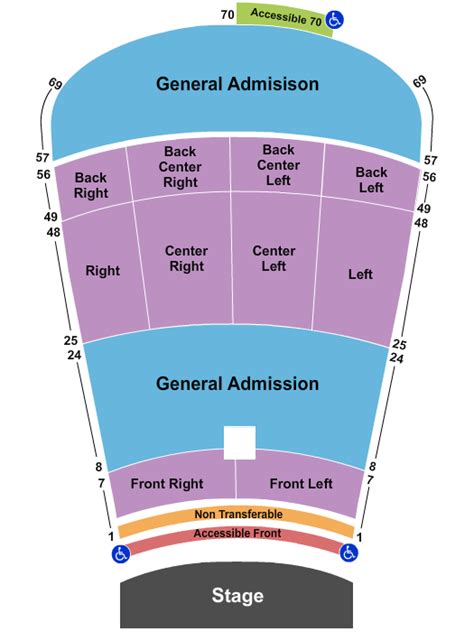 Red Rocks Amphitheatre, Resv 1-7, 25-56 and GA 8-24, 57-69 Seating Chart | Star Tickets