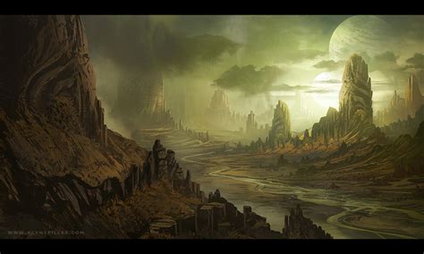 Alien Landscape by AlynSpiller on DeviantArt