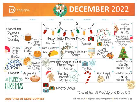 December Events Calendar - Montgomery