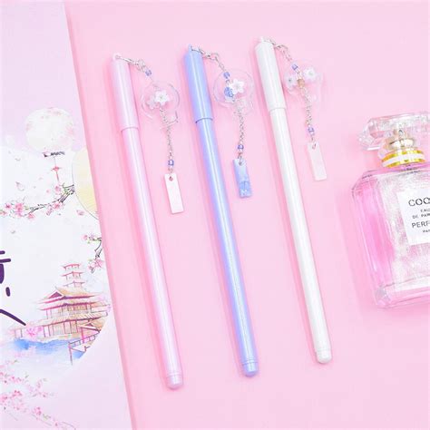 Gel Pen 0.5mm Pens Kawaii Wind Chimes Pendant Neutral Pens For School Girl Gift Writing Novelty ...