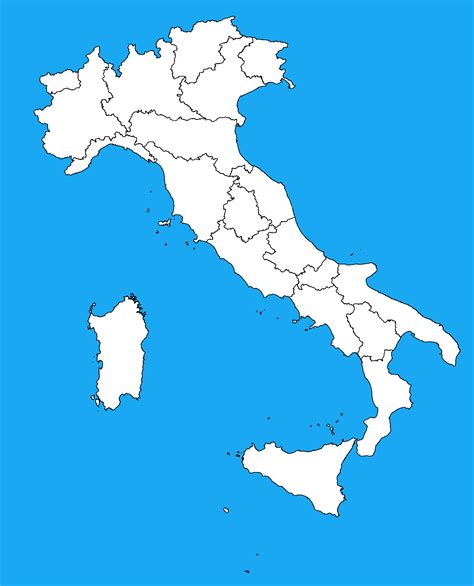 Blank map of Italy with Regions by DinoSpain on DeviantArt