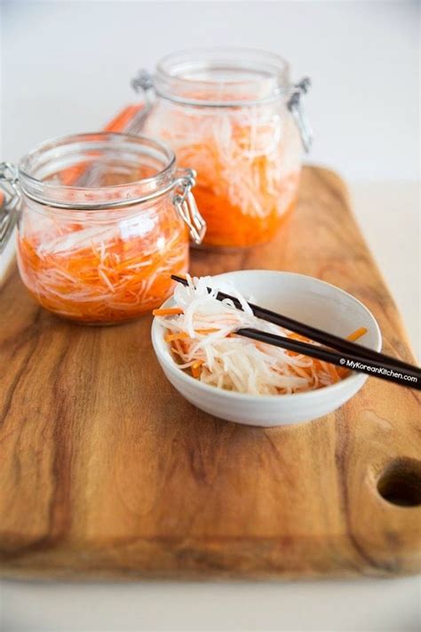 Quick Pickled Carrots and Daikon Radish - My Korean Kitchen