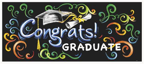 Large 1.5 metre Graduation Party Wall Poster Banner Decoration Congrats ...