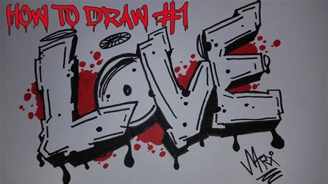 Graffiti Tutorial - How to draw "Love" letters - YouTube