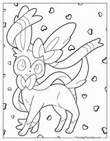 Pokemon Sylveon Coloring Pages sketch template
