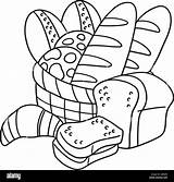 Bread Coloring Page Sketch sketch template